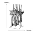 Conjunto de Talheres em Aço Inoxidável – 24 Peças