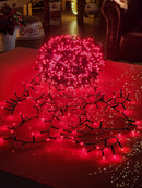 PISCA FESTÃO 1500 LEDS 40 METROS VERMELHO COM STROBO VERMELHO BIVOLT USO INTERNO E EXTERNO