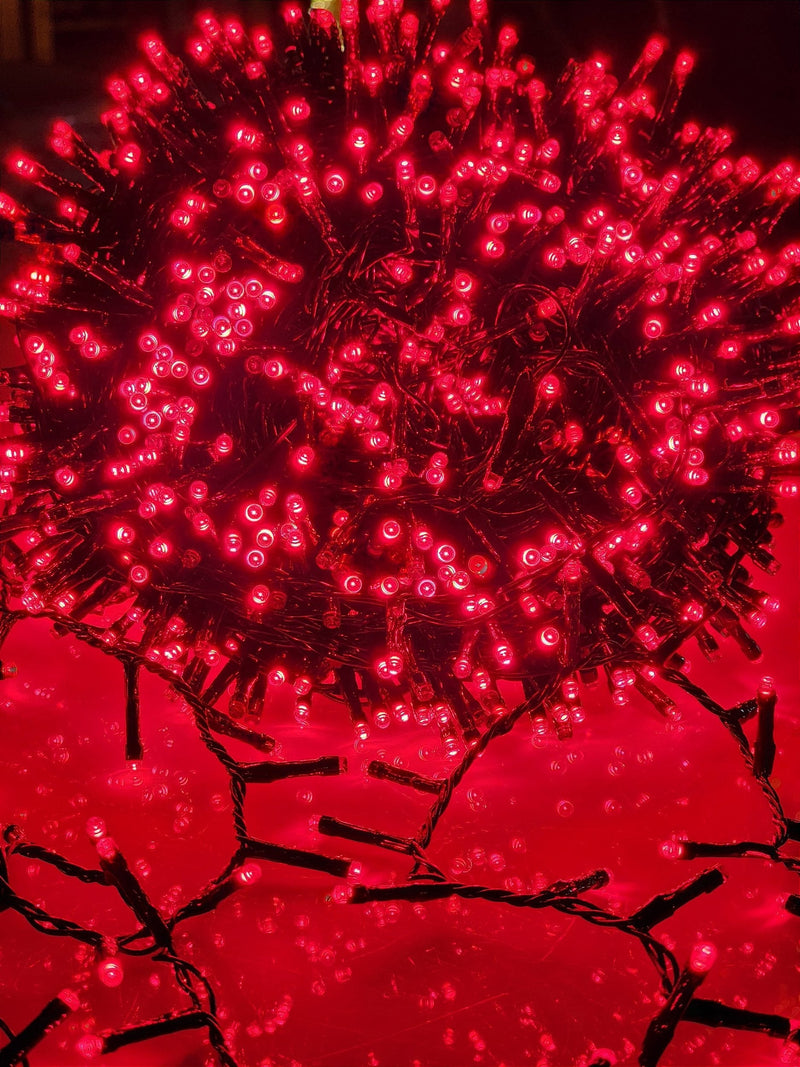 PISCA FESTÃO 1500 LEDS 40 METROS VERMELHO COM STROBO VERMELHO BIVOLT USO INTERNO E EXTERNO