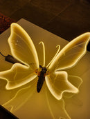 BORBOLETA 80CM COM LED WARM COM SUPORTE BIVOLT