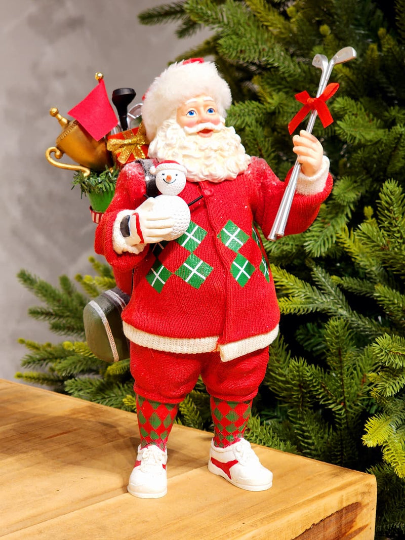 PAPAI NOEL JOGADOR DE GOLF COLEÇÃO KURT S. ADLER 28CM