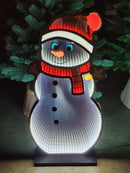 PLACA LUZ INFINITA BONECO DE NEVE 59,5CM
